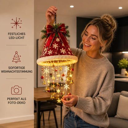 Christmas String Lights Santa Hat Design Warm LED Lights