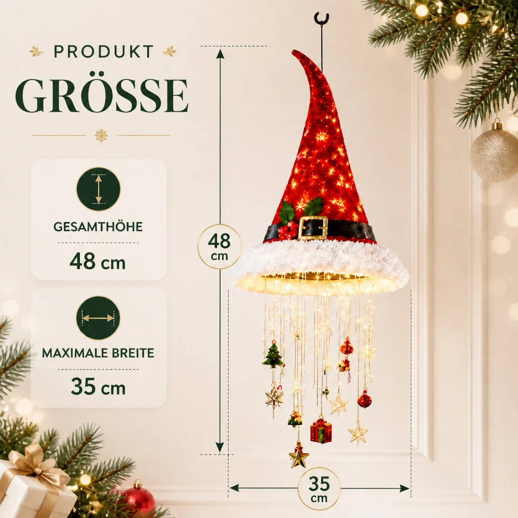 Christmas String Lights Santa Hat Design Warm LED Lights