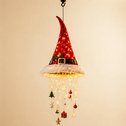 Christmas String Lights Santa Hat Design Warm LED Lights