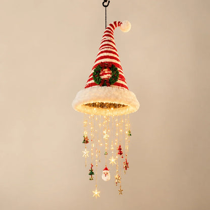Christmas String Lights Santa Hat Design Warm LED Lights