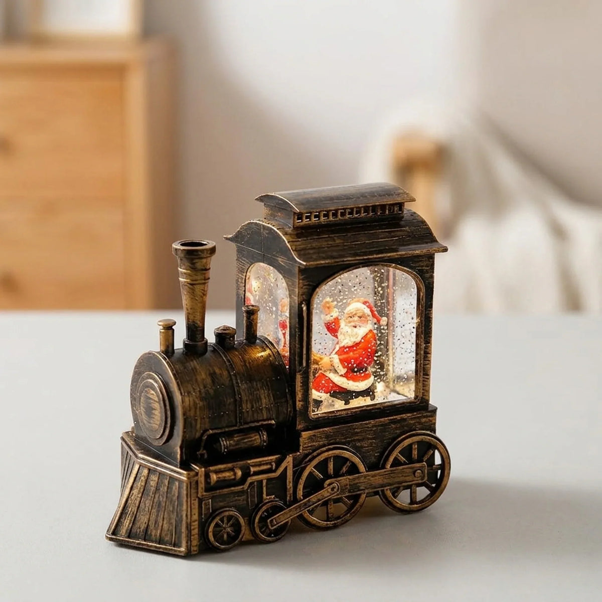 Christmas Train Light LED Falling Snow