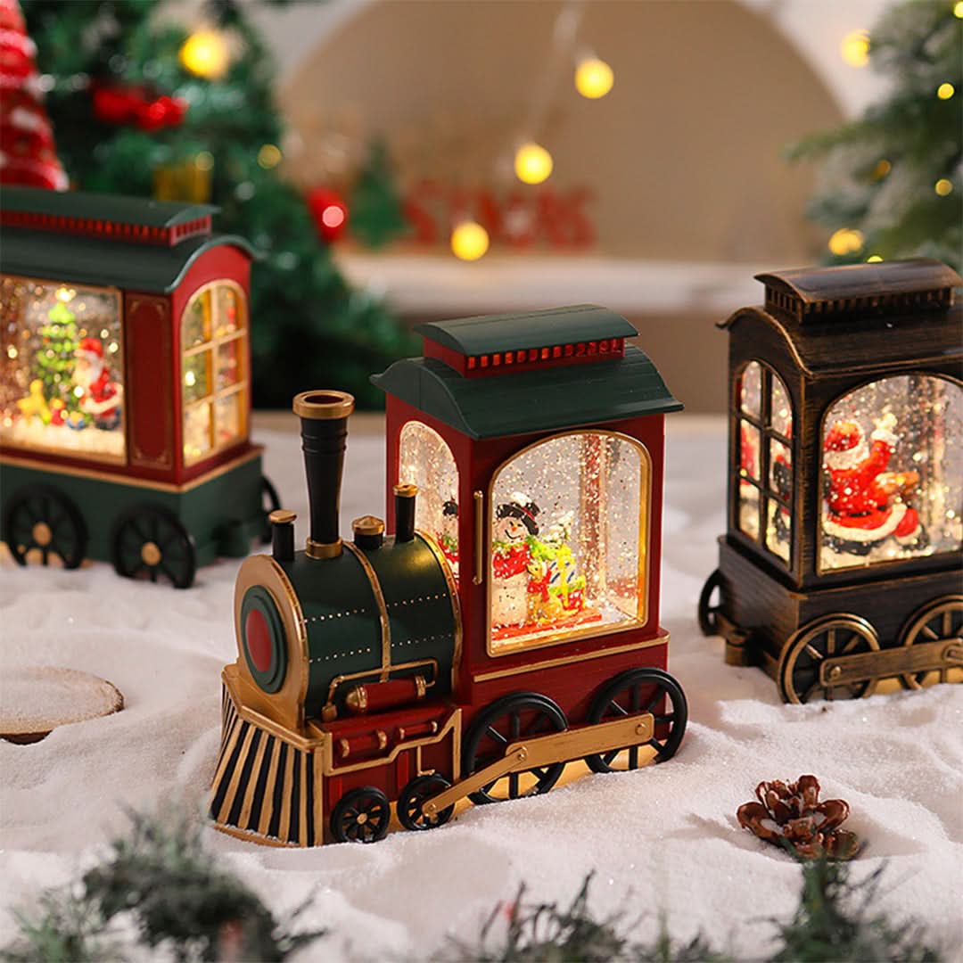 Christmas Train Light LED Falling Snow