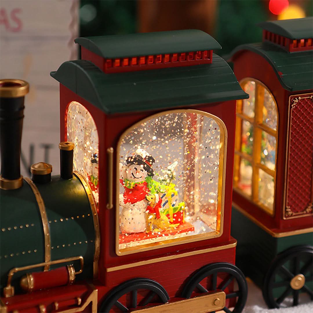 Christmas Train Light LED Falling Snow