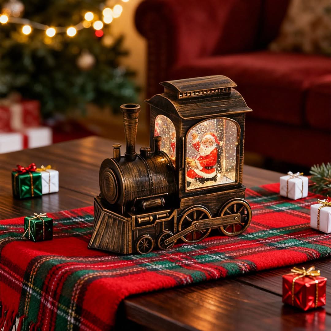 Christmas Train Light LED Falling Snow