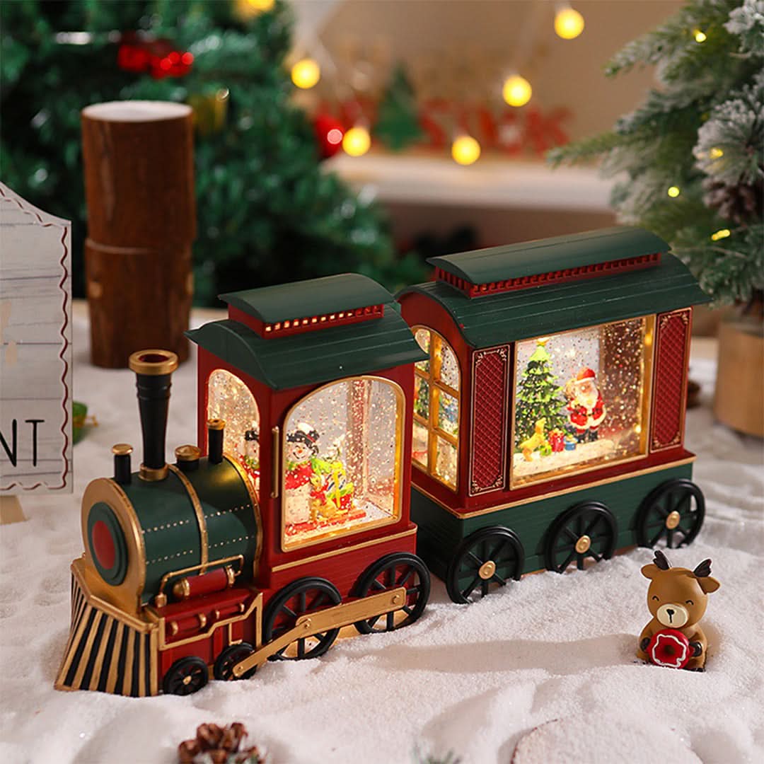 Christmas Train Light LED Falling Snow
