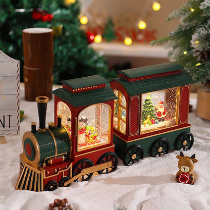 Christmas Train Light LED Falling Snow