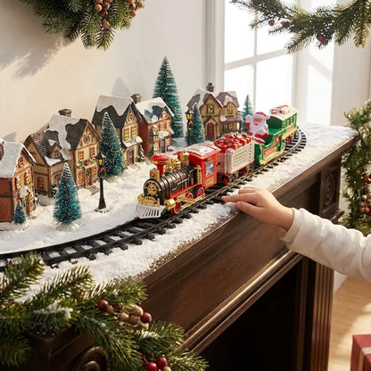 Christmas Train Ornament Battery-Powered Animated Light & Sound