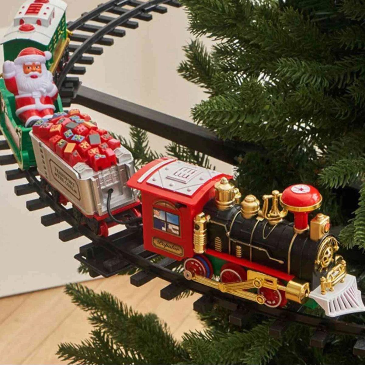 Christmas Train Ornament Battery-Powered Animated Light & Sound