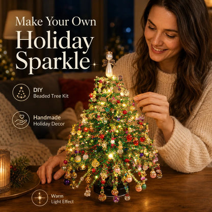 Christmas Tree Craft Kit Layered Beadwork Beginner-Friendly Assembly