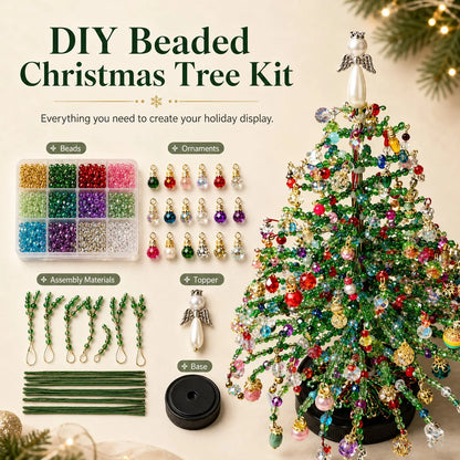 Christmas Tree Craft Kit Layered Beadwork Beginner-Friendly Assembly
