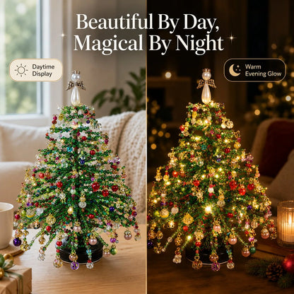 Christmas Tree Craft Kit Layered Beadwork Beginner-Friendly Assembly