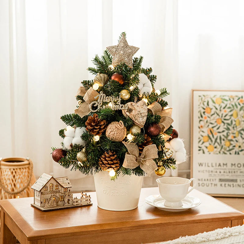 Christmas Tree Mini Tabletop String Lights Included