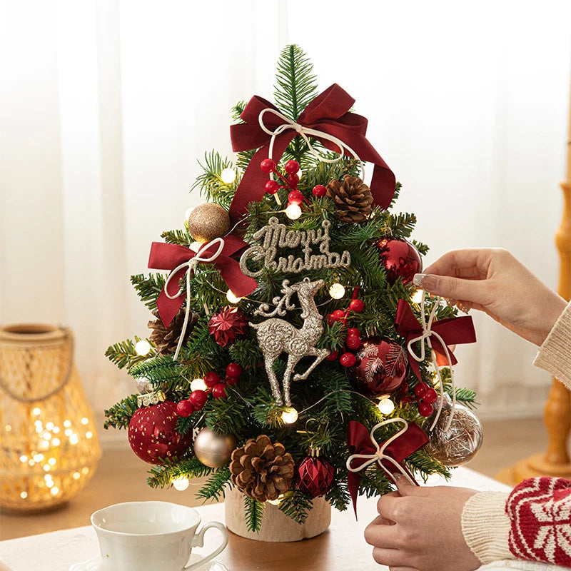 Christmas Tree Mini Tabletop String Lights Included