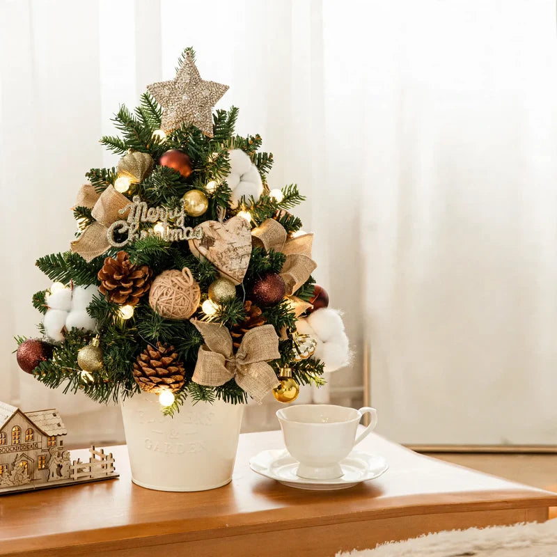 Christmas Tree Mini Tabletop String Lights Included