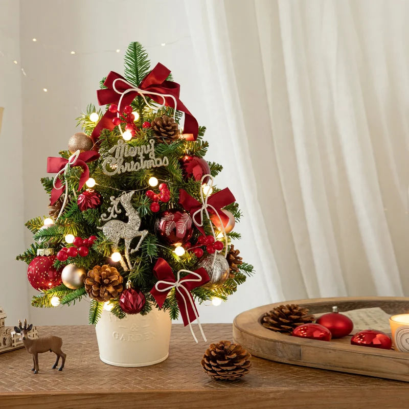 Christmas Tree Mini Tabletop String Lights Included