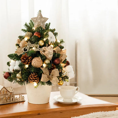 Christmas Tree Mini Tabletop String Lights Included
