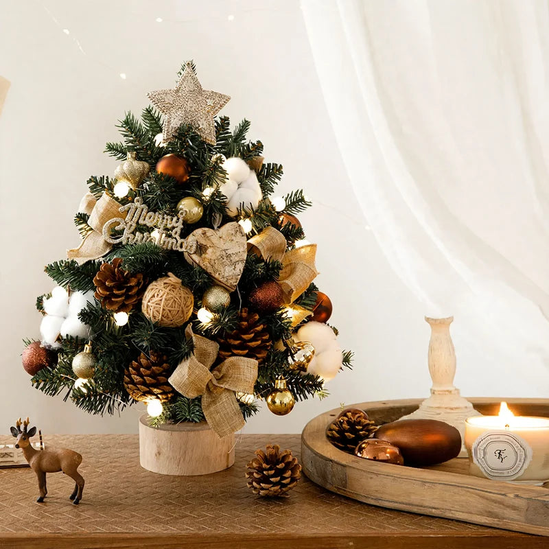 Christmas Tree Mini Tabletop String Lights Included