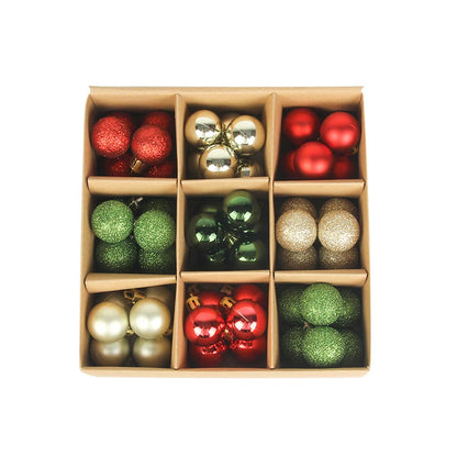 Christmas Tree Ornament Set Shatterproof 54-Piece Assorted Finishes