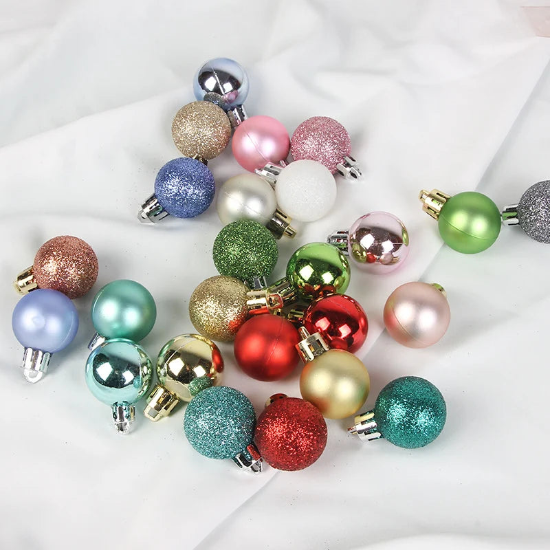 Christmas Tree Ornament Set Shatterproof 54-Piece Assorted Finishes