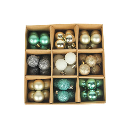 Christmas Tree Ornament Set Shatterproof 54-Piece Assorted Finishes