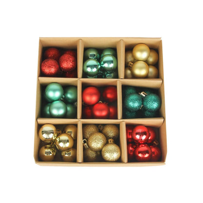 Christmas Tree Ornament Set Shatterproof 54-Piece Assorted Finishes