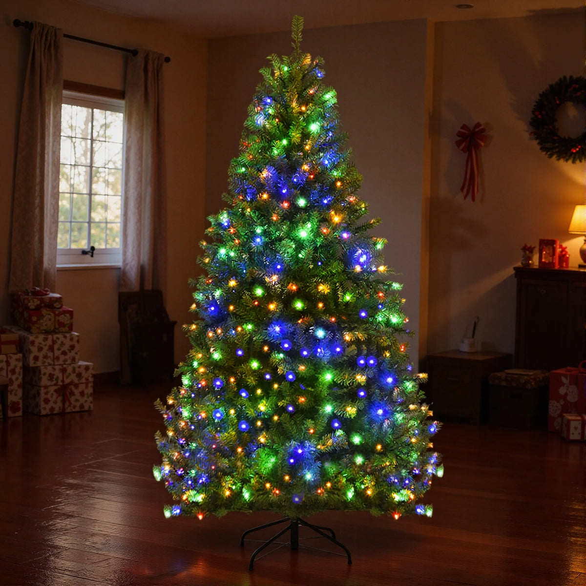 Christmas Tree Pre-Lit 350 LEDs 6 ft 11 Lighting Modes