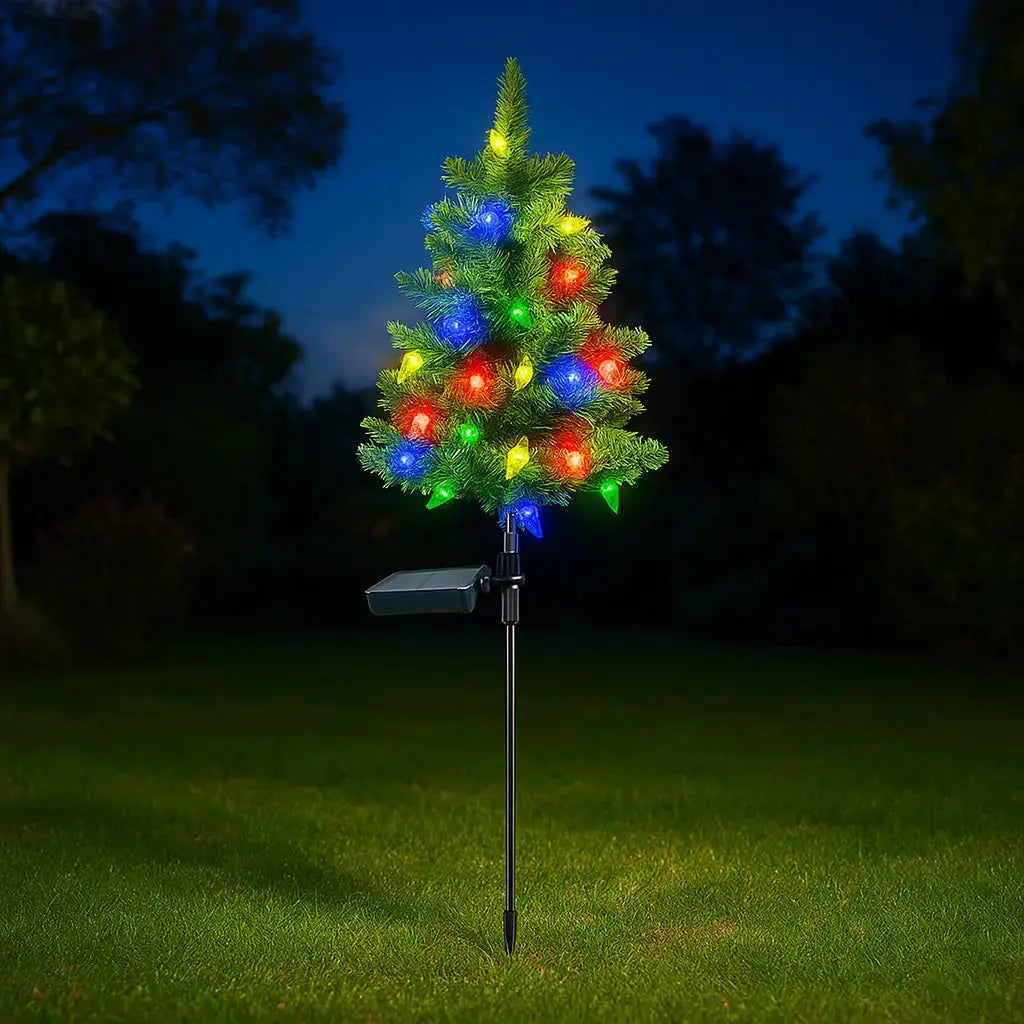 Christmas Tree Solar Powered Weatherproof Warm White LED