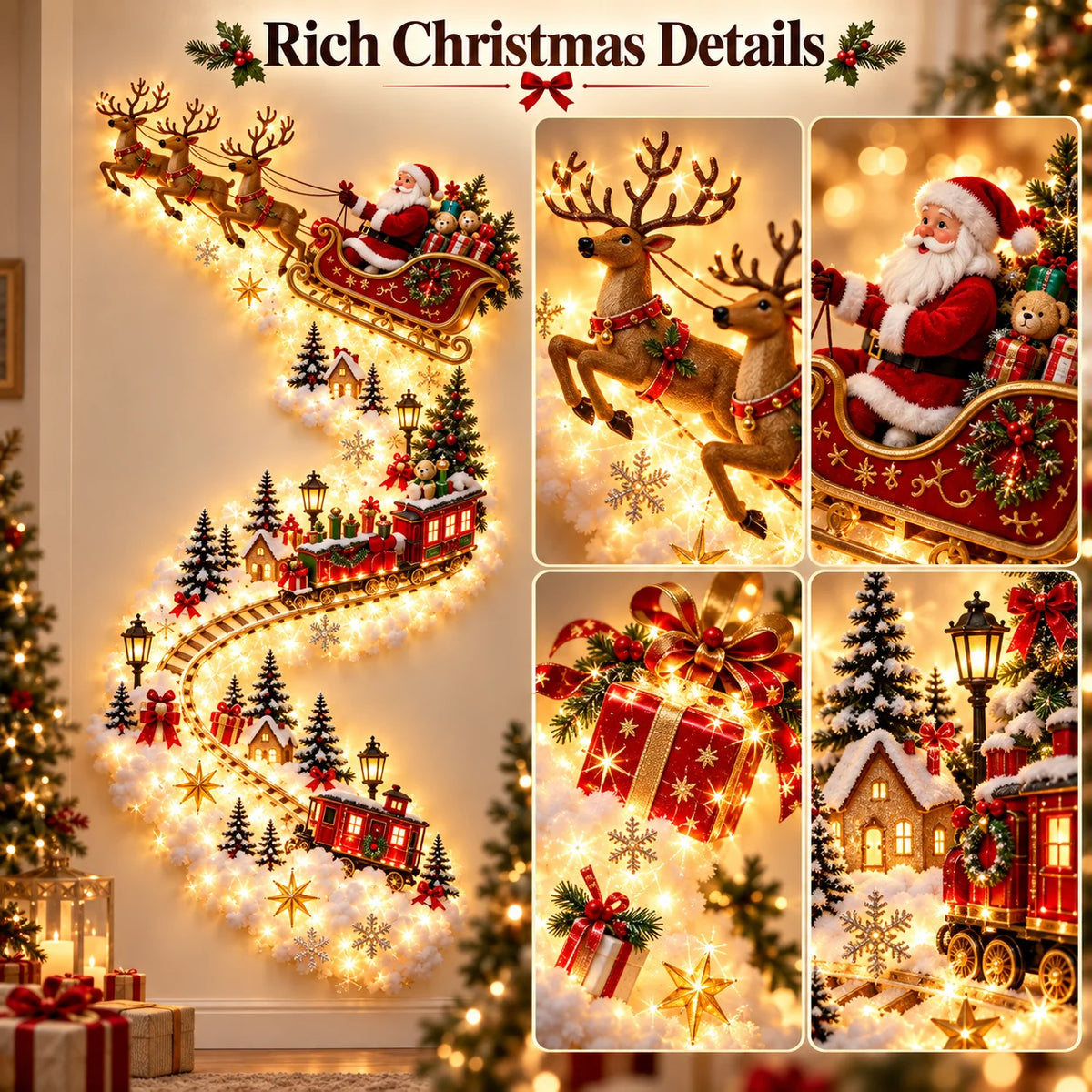 Christmas Wall Light Whimsical Warm Glow