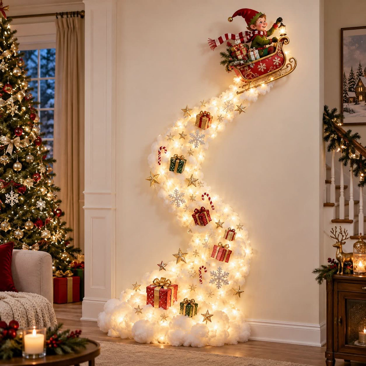 Christmas Wall Light Whimsical Warm Glow
