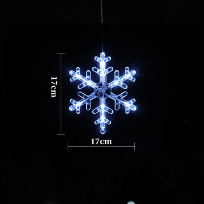 Christmas Window Light LED Battery-Powered Suction Cup Mount