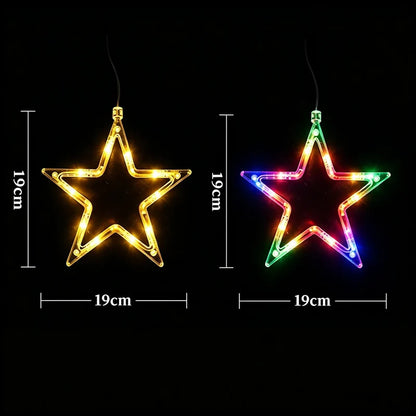 Christmas Window Light LED Battery-Powered Suction Cup Mount
