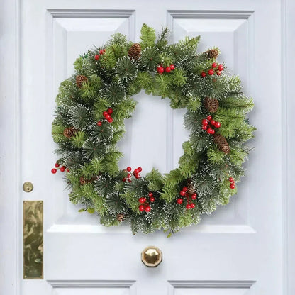 Christmas Wreath Pre-Lit Warm White LED Lights