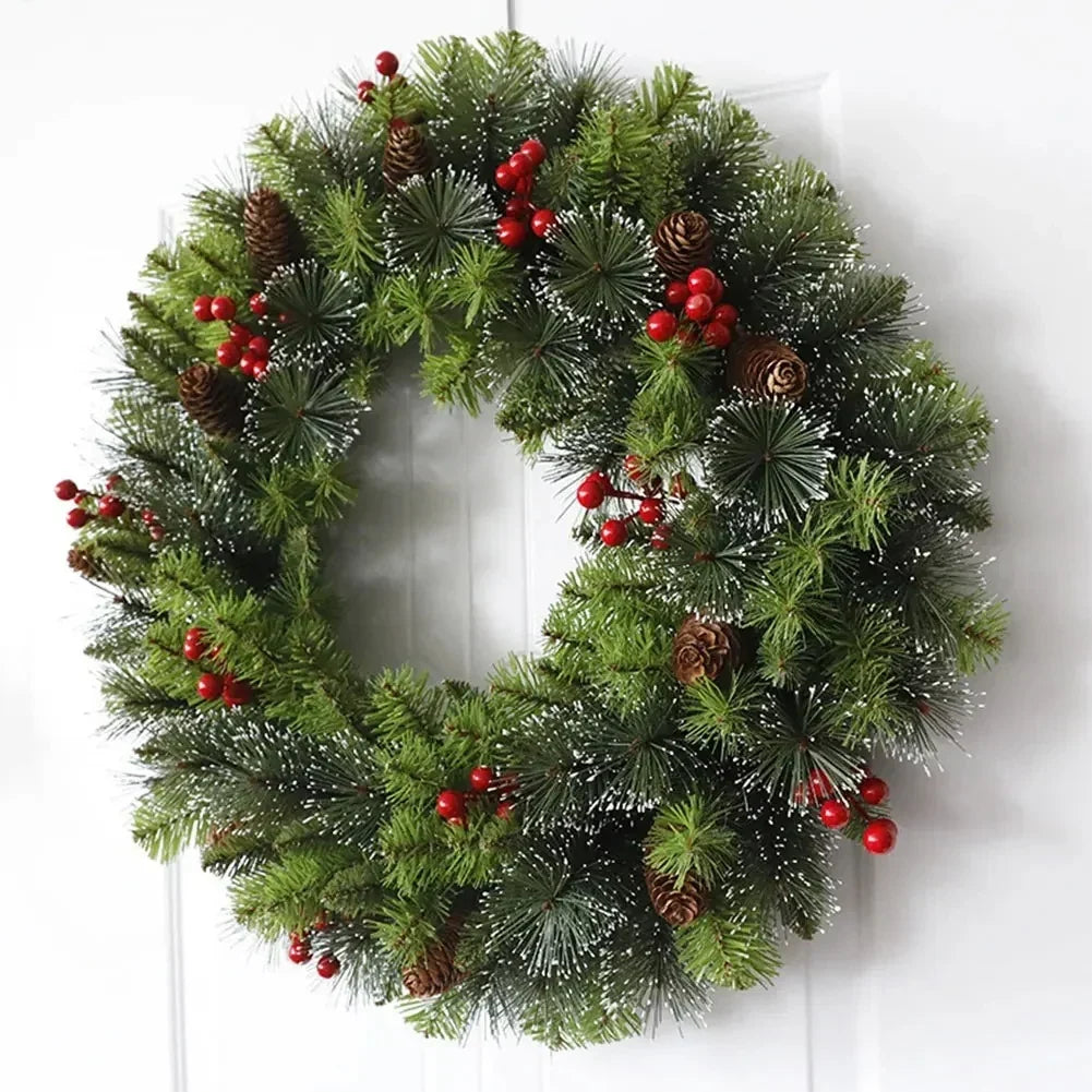 Christmas Wreath Pre-Lit Warm White LED Lights