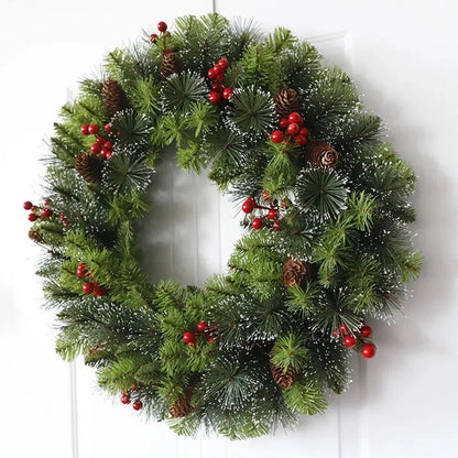 Christmas Wreath Pre-Lit Warm White LED Lights