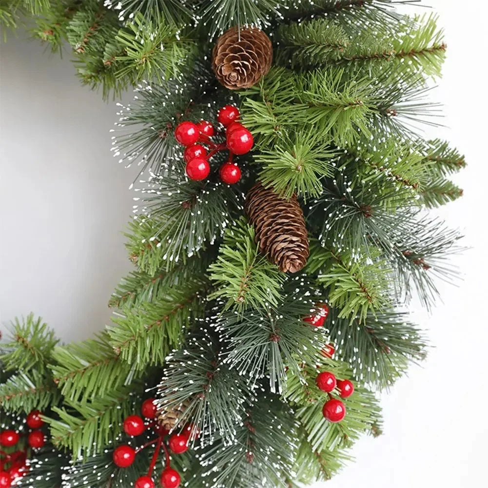 Christmas Wreath Pre-Lit Warm White LED Lights