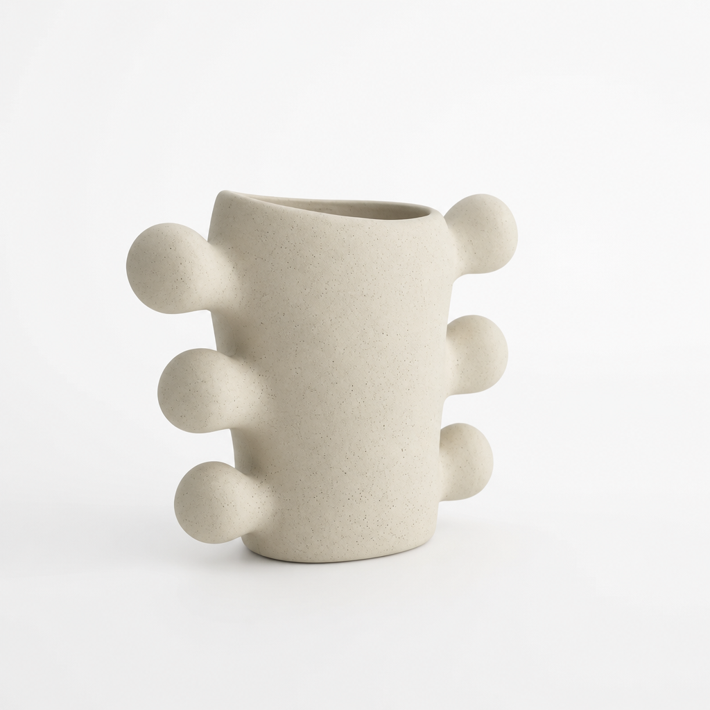 Chrysalis-Inspired Textured Ceramic Vase