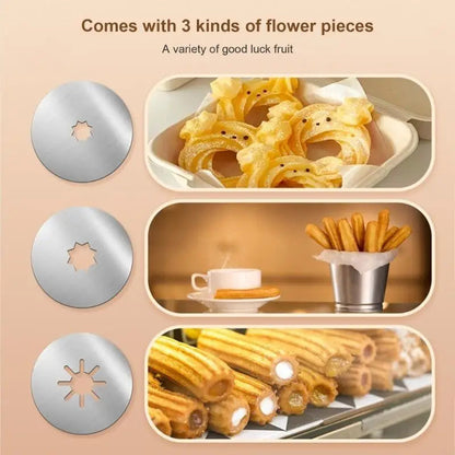 Churro Maker 3 Attachments Aluminum Alloy Dishwasher Safe