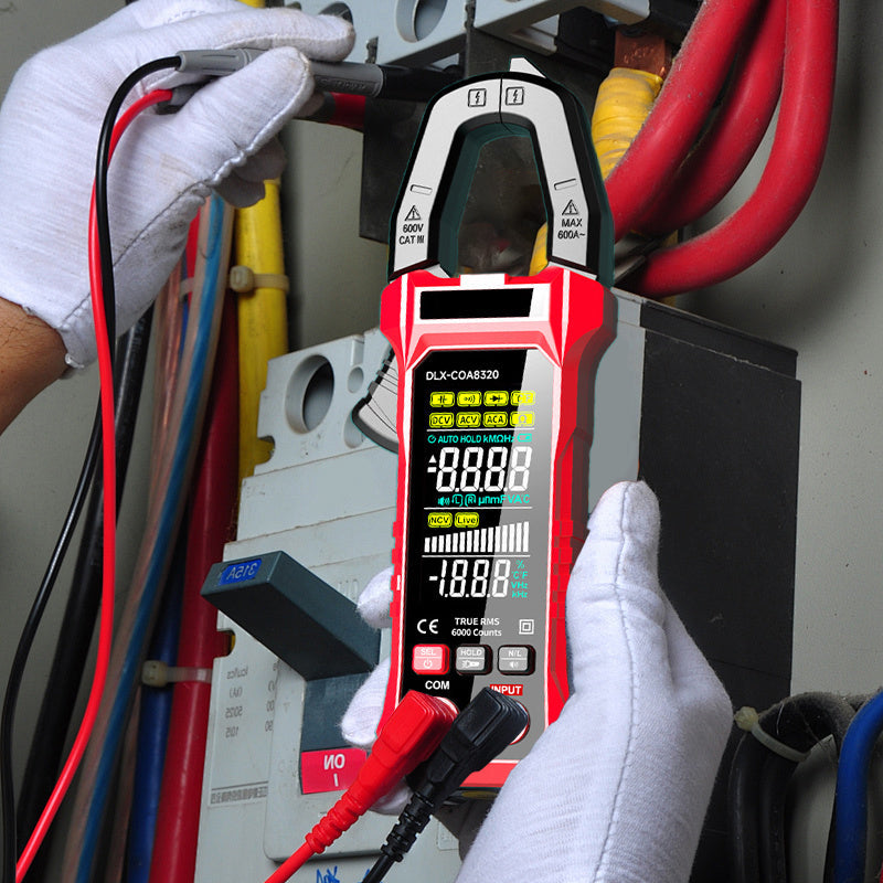 Clamp Meter Auto-Range 600A AC/DC NCV & LED Light