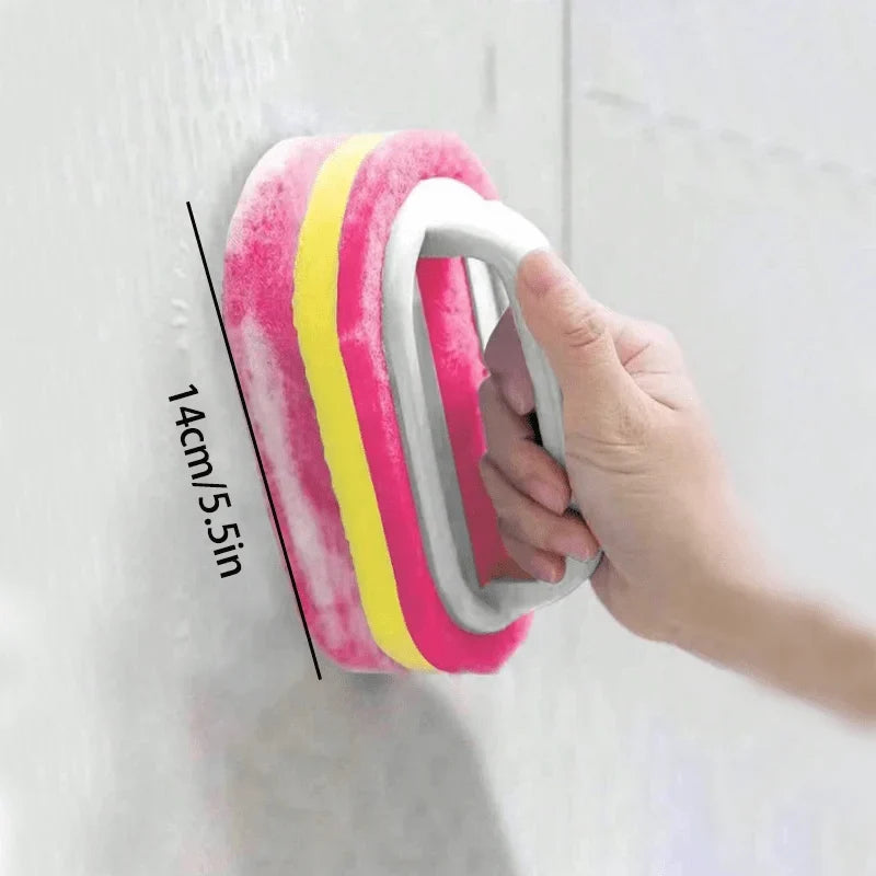Cleaning Sponge Two-Layer Scouring Ergonomic Handle