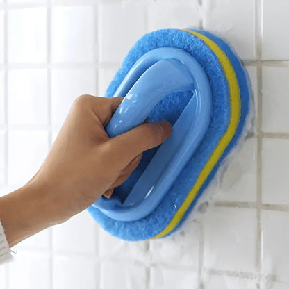 Cleaning Sponge Two-Layer Scouring Ergonomic Handle