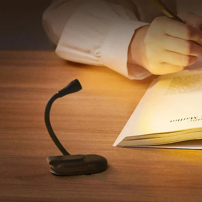 Clip-On Book Light Dimmable Touch Sensor USB Rechargeable