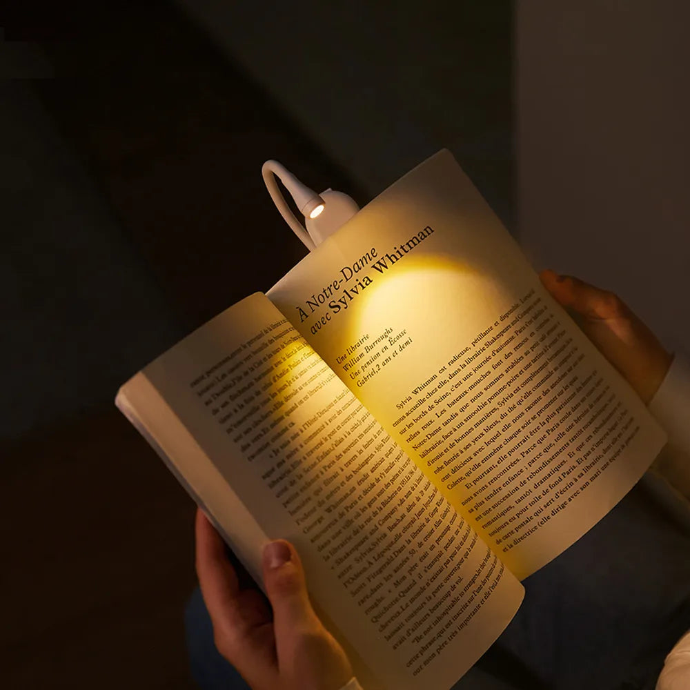 Clip-On Book Light Dimmable Touch Sensor USB Rechargeable