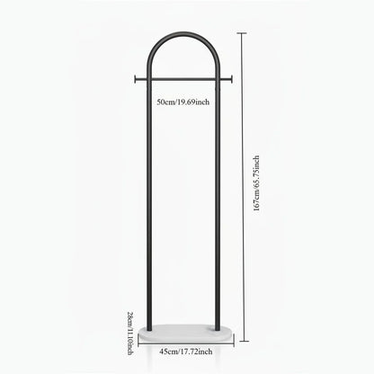 Clothes Rack Freestanding Gold Metal Marble-Effect Base