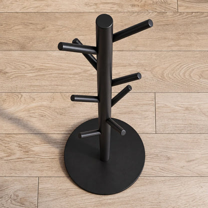 Coat Rack Freestanding Metal 8 Hooks Weighted Base