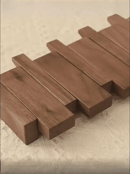 Coat Rack Wall-Mounted Solid Wood Piano Key