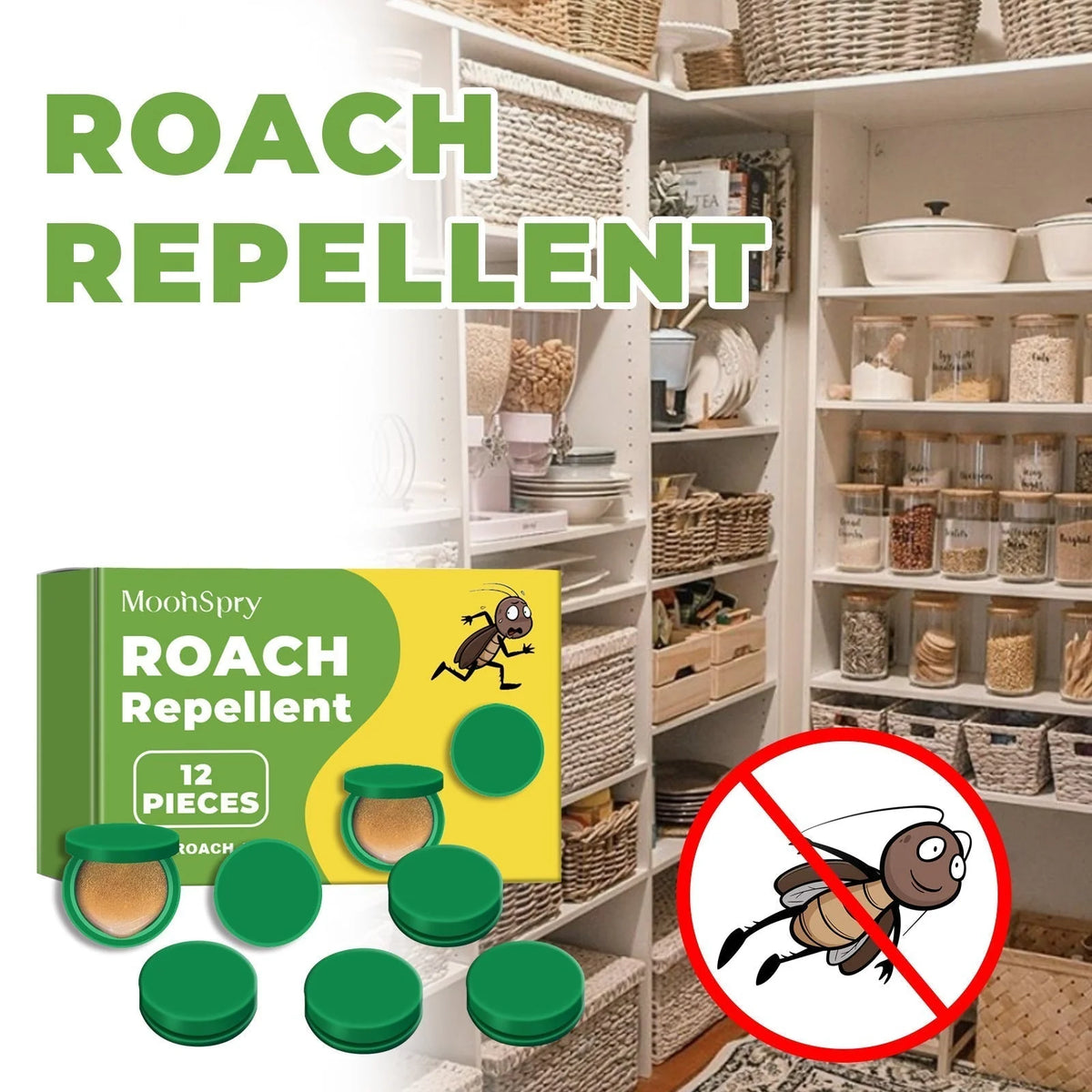Cockroach Bait Discs Enclosed Odorless Boric Acid