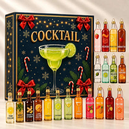 Cocktail Advent Calendar 24-Day Reusable Colourful Ornaments