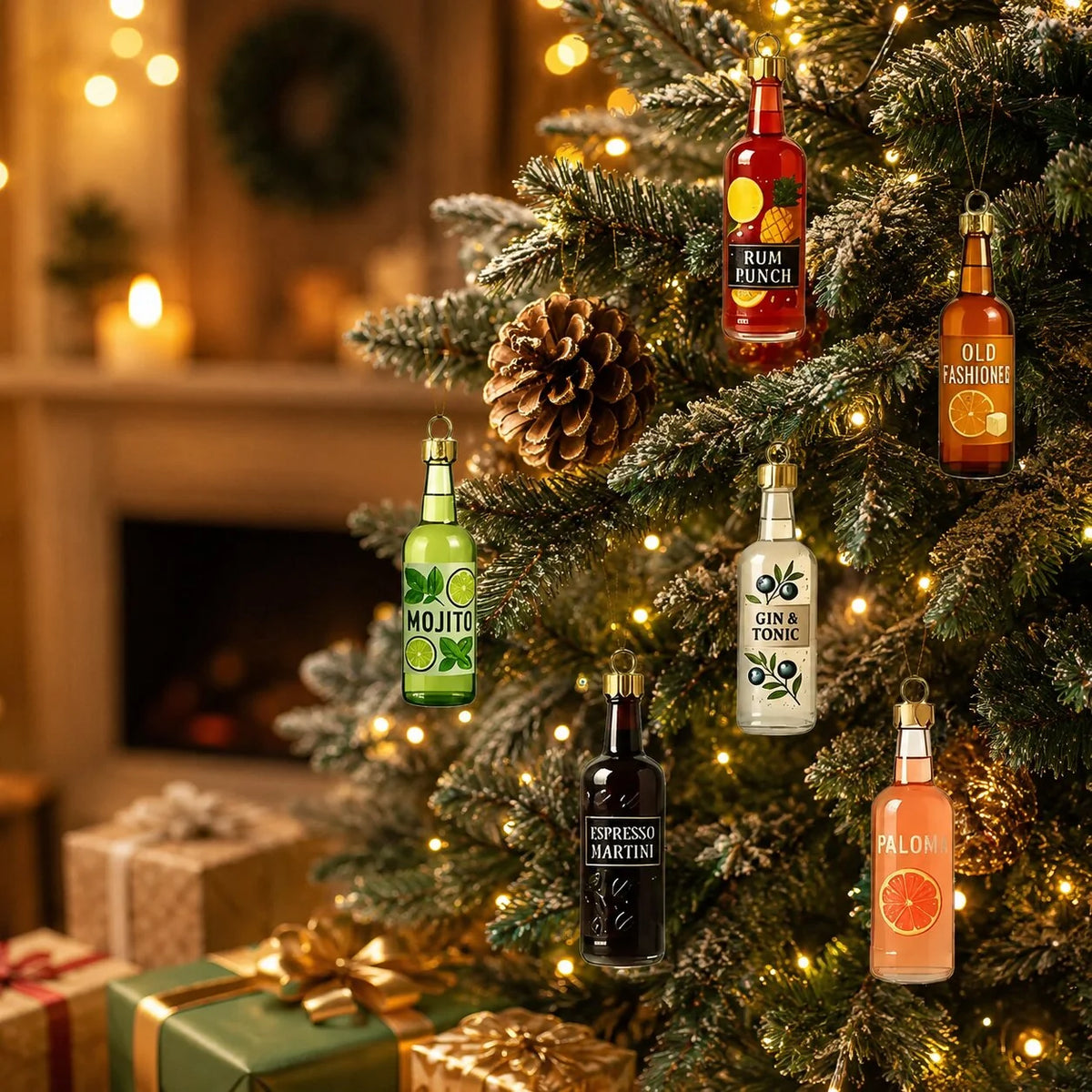 Cocktail Advent Calendar 24-Day Reusable Colourful Ornaments