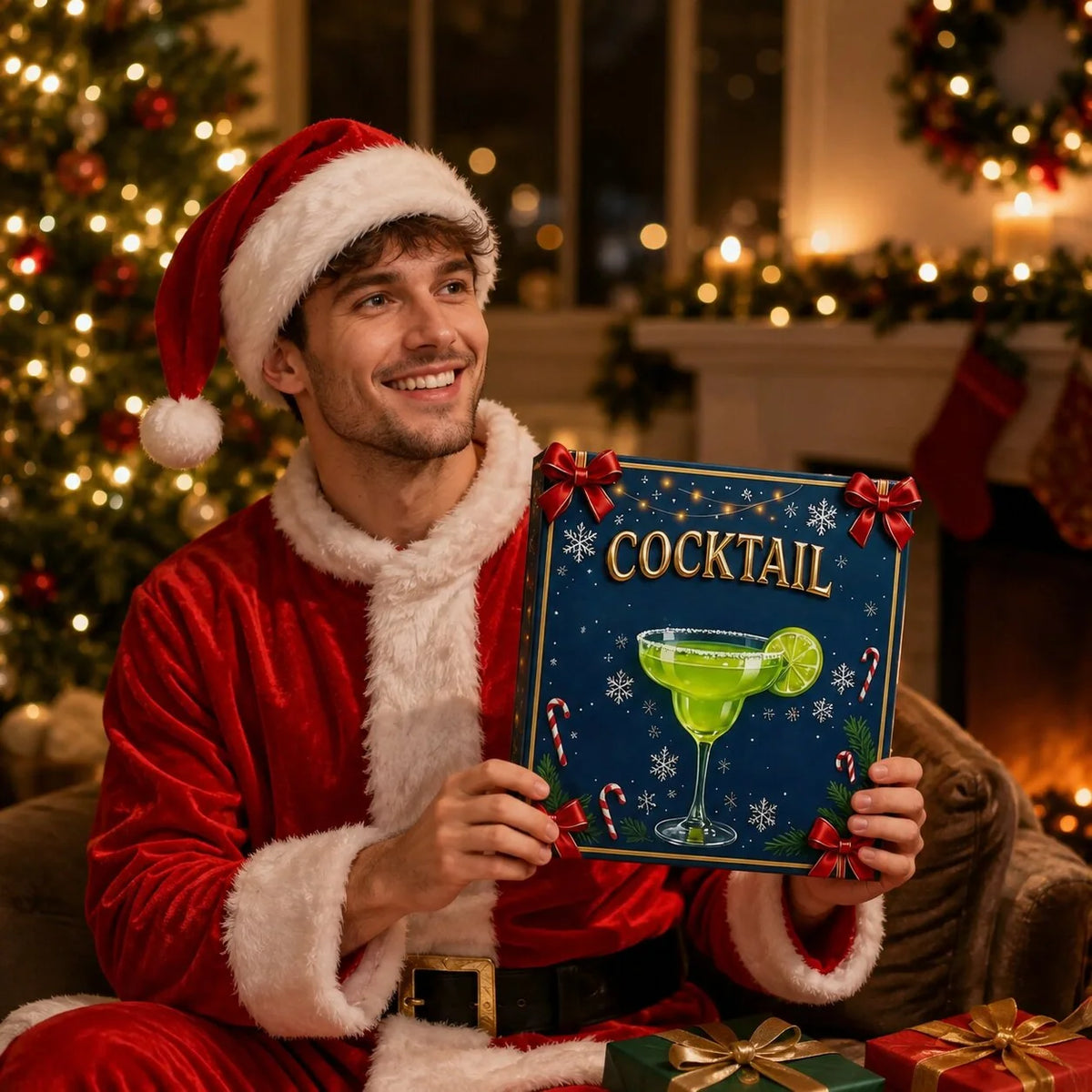 Cocktail Advent Calendar 24-Day Reusable Colourful Ornaments