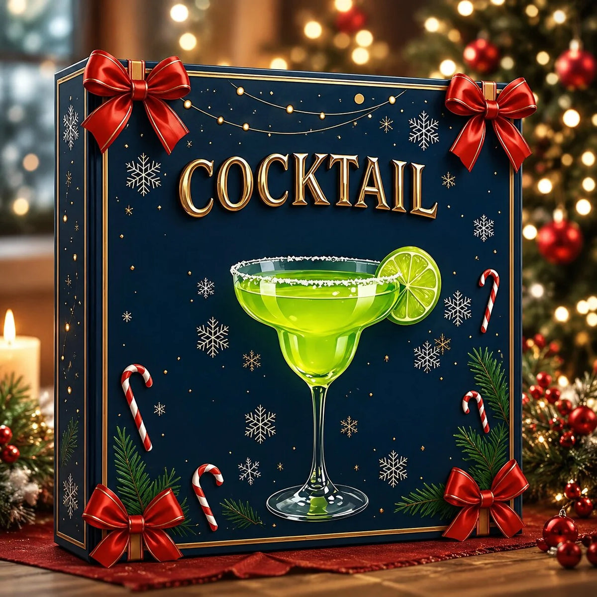 Cocktail Advent Calendar 24-Day Reusable Colourful Ornaments